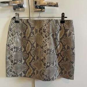 Intermix Snakekin Leather Miniskirt Sz 4 NWOT